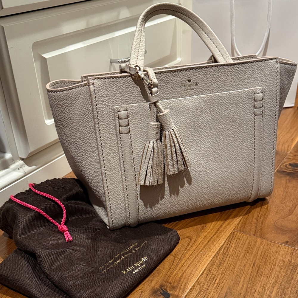 Kate Spade Pebble Gray Bag with original dust bag